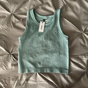 J. Crew Mint Green Ribbed Tank Top